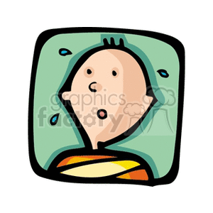A little boy sweating clipart. Commercial use image # 154127