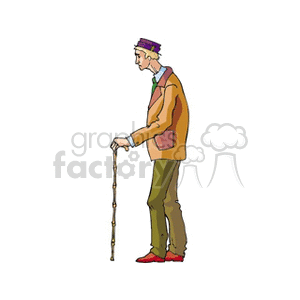   grandfather senior citizen cane canes walking old man guy people  granddad.gif Clip Art People 