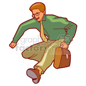   people man guy jump jumping running hurdle hurdles work briefcase briefcases suits Clip Art People 