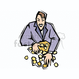 paying with gold coins clipart. Commercial use image # 154652
