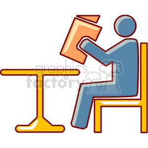   people book books reading sitting silhouette silhouettes  reading202.gif Clip Art People 