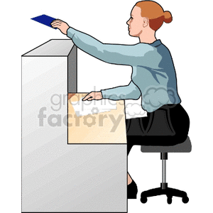 secratary-desk clipart. Commercial use image # 154847