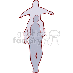 Person Holding a Child on Their Shoulders clipart. Commercial use image # 157464