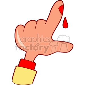 bloody finger clipart.