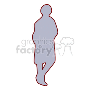 Silhouette of a person standing clipart. Commercial use image # 158929