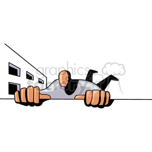 Man falling from a building clipart. Royalty-free image # 159418