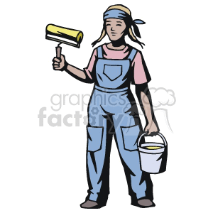 female painter clipart. Commercial use image # 160594