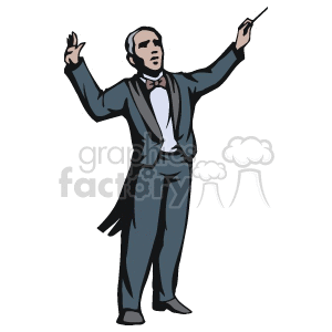 Orchestra leader clipart. Royalty-free image # 160624