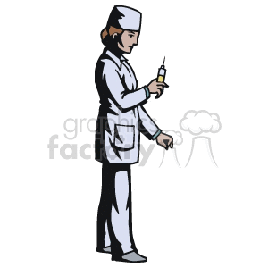 Nurse with a shot clipart. Royalty-free image # 160638