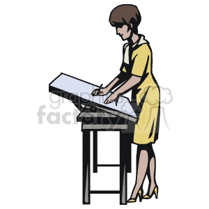 Woman architect clipart. Commercial use image # 160646