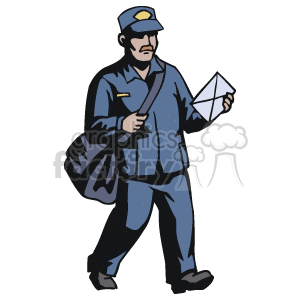 Mailman carrying mail clipart. Royalty-free image # 160664