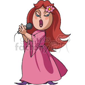 cartoon singer clipart. Commercial use image # 161026