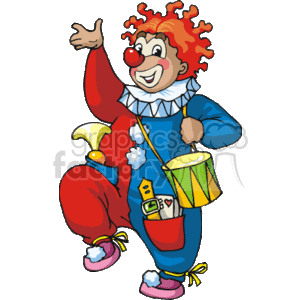 funny cartoon circus clown clipart. Royalty-free image # 161086