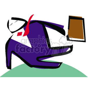 Cartoon business man with a briefcase  clipart. Commercial use image # 161096