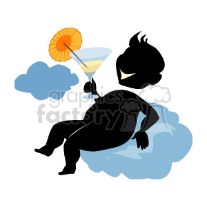  shadow people silhouette vacation cocktail heaven clouds   people-094 Clip Art People Shadow People 
