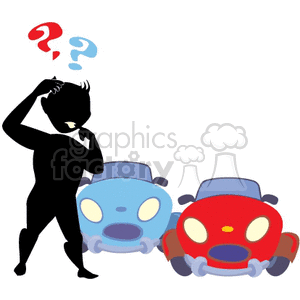  shadow people silhouette working work humans car cars confused thinking   people-160 Clip Art People Shadow People 