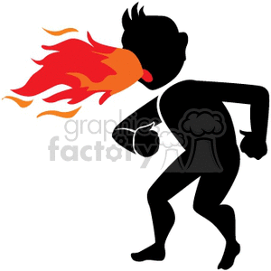 shadow people silhouette working work humans fire hot spicy breath dragon   people-172 Clip Art People Shadow People flaming flames peppers