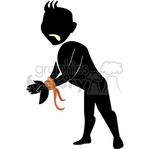 Man with hands tied clipart.