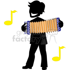  shadow people silhouette working work humans music accordion musician musicians   people-262 Clip Art People Shadow People 
