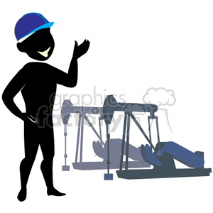 Oil rig engineer clipart.