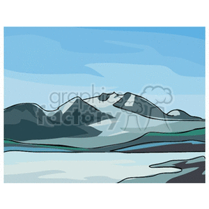 mountain mountains  mountain.gif Clip Art Places Landscape hill hills snow winter cold