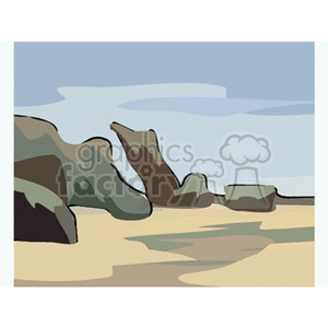   land rock rocks shore  stones.gif Clip Art Places Landscape 