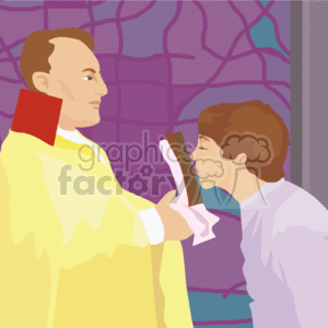 Girl getting baptized. clipart. Royalty-free image # 164131