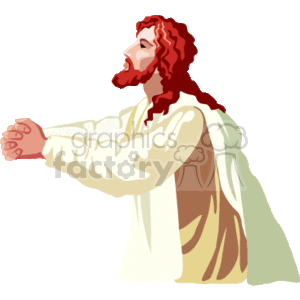 clipart - Jesus praying.