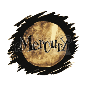Mercury planet planets Clip Art Sci-Fi space science cartoon