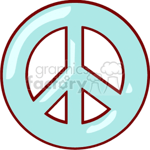 blue peace symbol clipart. Royalty-free image # 165126