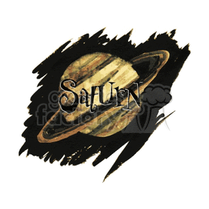 Planet Saturn clipart. Royalty-free image # 165132
