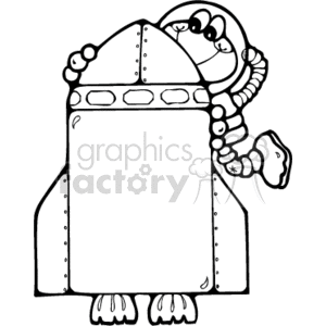 country style rocket rockets space astronaut   space003PR_bw Clip Art Science 