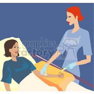   medical nurse nurses shot shots needle needles hospital hospitals  medical00004.gif Clip Art Science Health-Medicine 