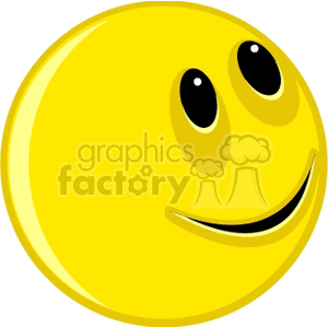 smilie face looking up to the right clipart. Royalty-free image # 166171