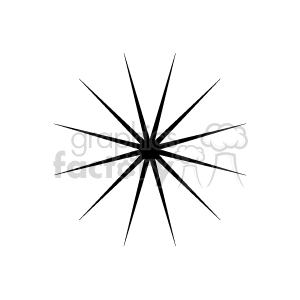 skinny black star clipart. Commercial use image # 166216