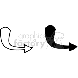 Black and white arrows. clipart. Commercial use image # 166286