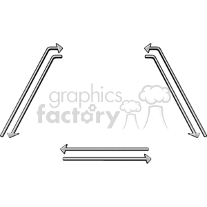 Black and white arrows. clipart. Royalty-free image # 166291