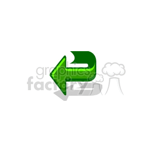 Green arrow pointing to the left.
 clipart. Royalty-free image # 166336