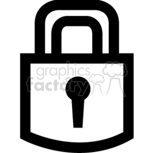 black padlock clipart. Royalty-free image # 166386