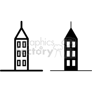   building buildings real estate  BIM0355.gif Clip Art Signs-Symbols black white vinyl-ready vinyl vector tower towers skyscraper city cities skyline