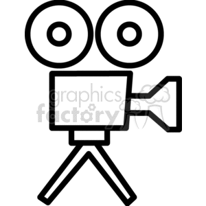 movie camera film cameras  FIM0103.gif Clip+Art theater theaters black+white icon video+camera