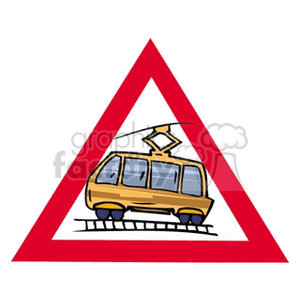  street sign signs train trains  attentiontram.gif Clip Art Signs-Symbols Road Signs 