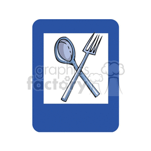   street sign signs restaurant fod silverware utencils  eatinghouse.gif Clip Art Signs-Symbols Road Signs 