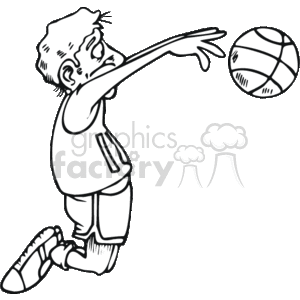 cartoon basketball player passing the ball clipart. Commercial use image # 168224