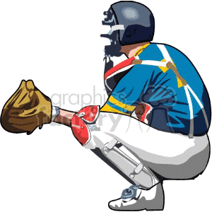   baseball player catcher catchers  catcher02.gif Clip Art Sports Baseball 