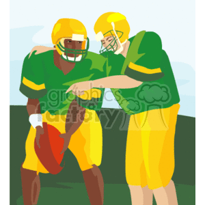 football_players_discussing clipart. Commercial use image # 169045