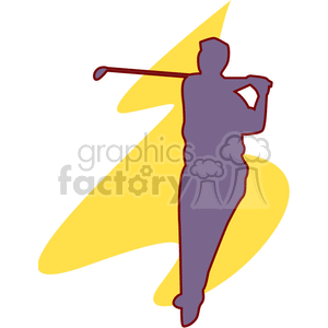   golf golfer golfers golfing club clubs silhouette silhouettes  golf304.gif Clip Art Sports Golf 