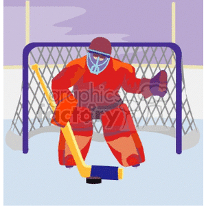   hockey player players goalie net goal  Sport038.gif Clip Art Sports Hockey net goal