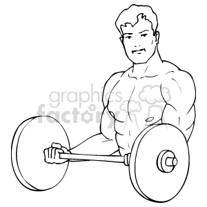 man lifting weights clipart. Royalty-free image # 170212