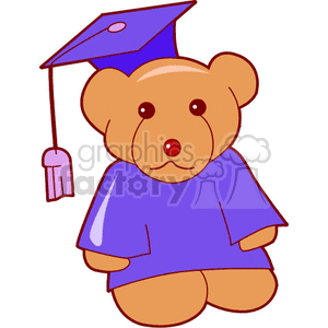 Graduation Bear clipart. Royalty-free image # 171127